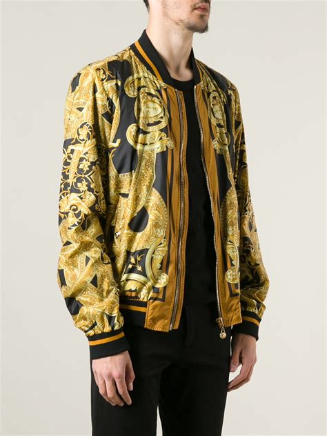 versace for h&m mens velvet bomber jacket|h and m Versace sandals.